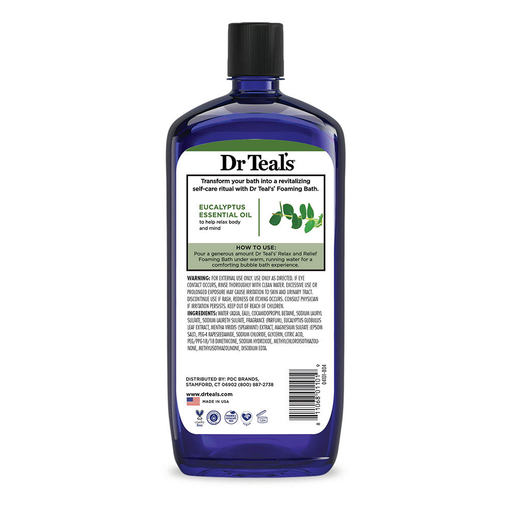 Dr. Teals Relax And Relief Foaming Bath With Eucalyptus Spearmint - 34 Oz