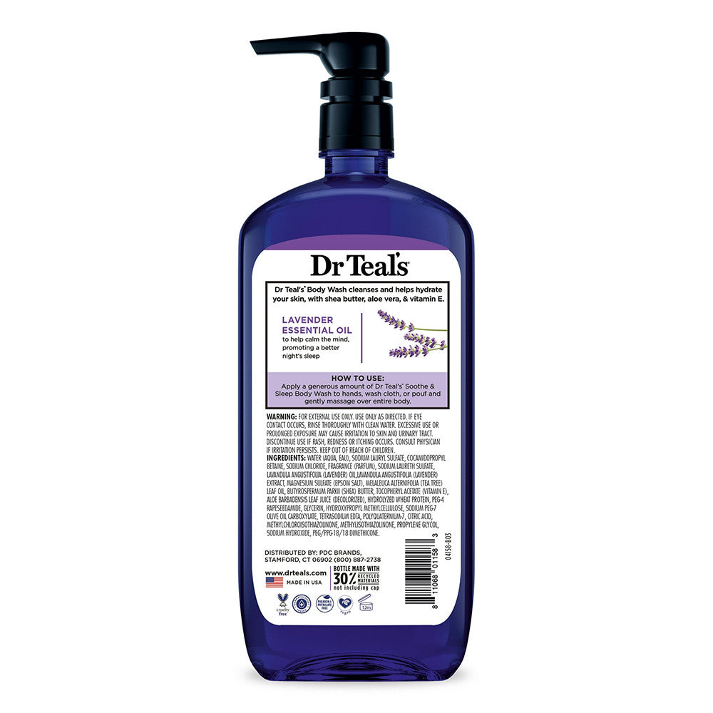 Dr. Teals Ultra Moisturizing Body Wash Sooth And Sleep With Lavender - 24 Oz