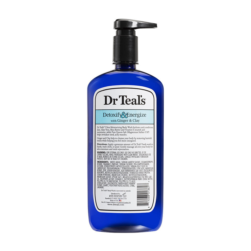 Dr. Teals Pure Epsom Salt Body Wash, Detoxify And Energize, 24 Oz