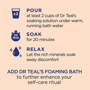 Dr Teals Pure Epsom Salt Soaking Solution with Sulfate and Menthol, 3 Lb