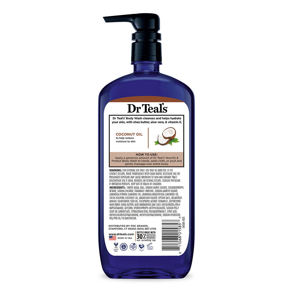 Dr Teals Body Wash, Nourish And Protect With Coconut Oil, 24 Oz