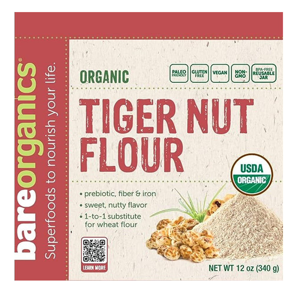 BareOrganics Tiger Nut Flour, 12 Oz