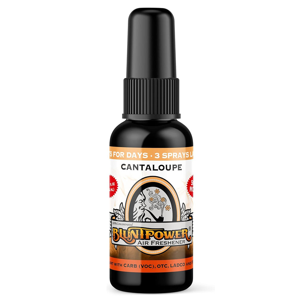 BluntPower Air Freshener Room and Car Spray Refreshing Long-Lasting Cantaloupe 1.5Oz (44.4ml)