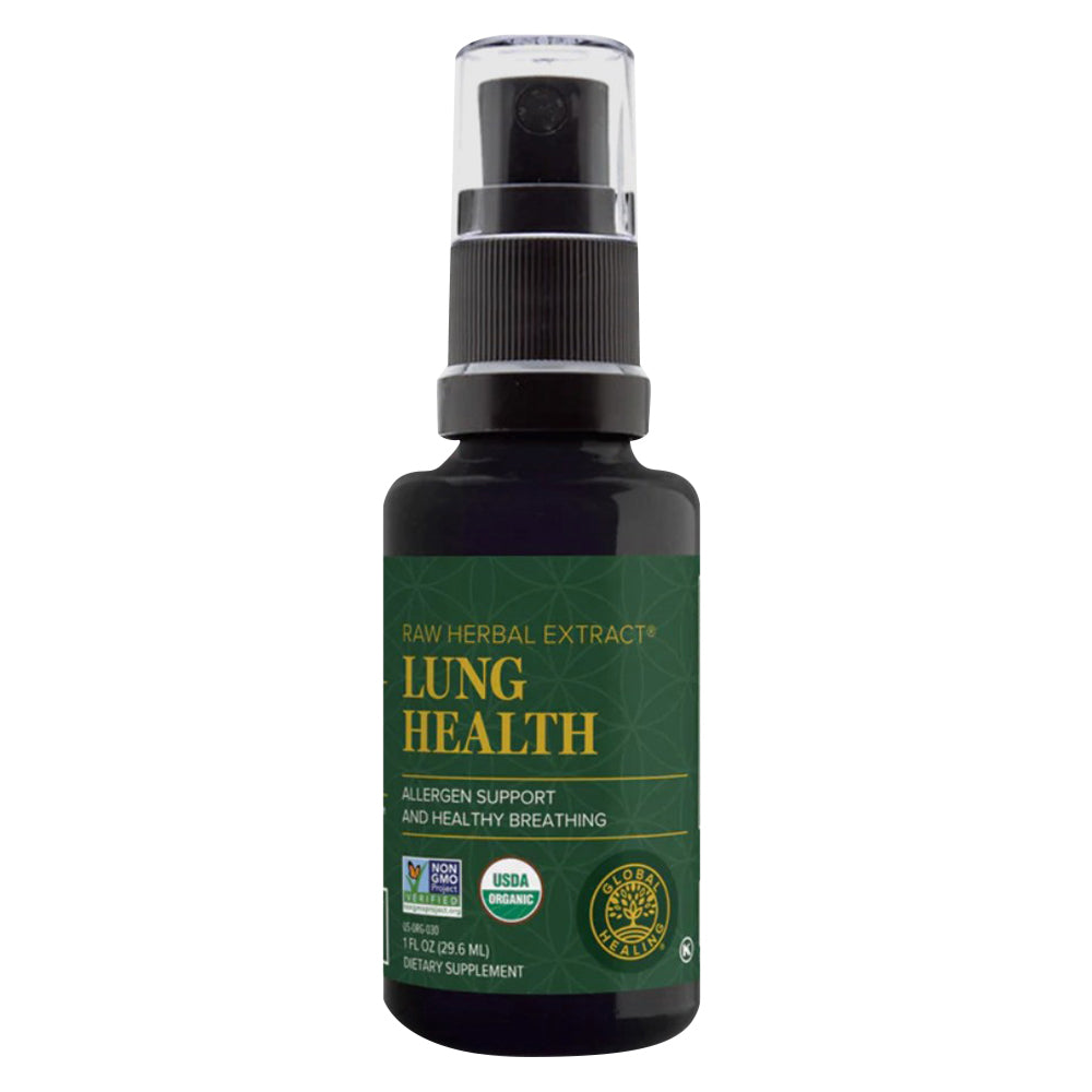 Global Healing Lung Health for Natural Respiratory Support and Easy Breathing 1Oz (29.6ml)