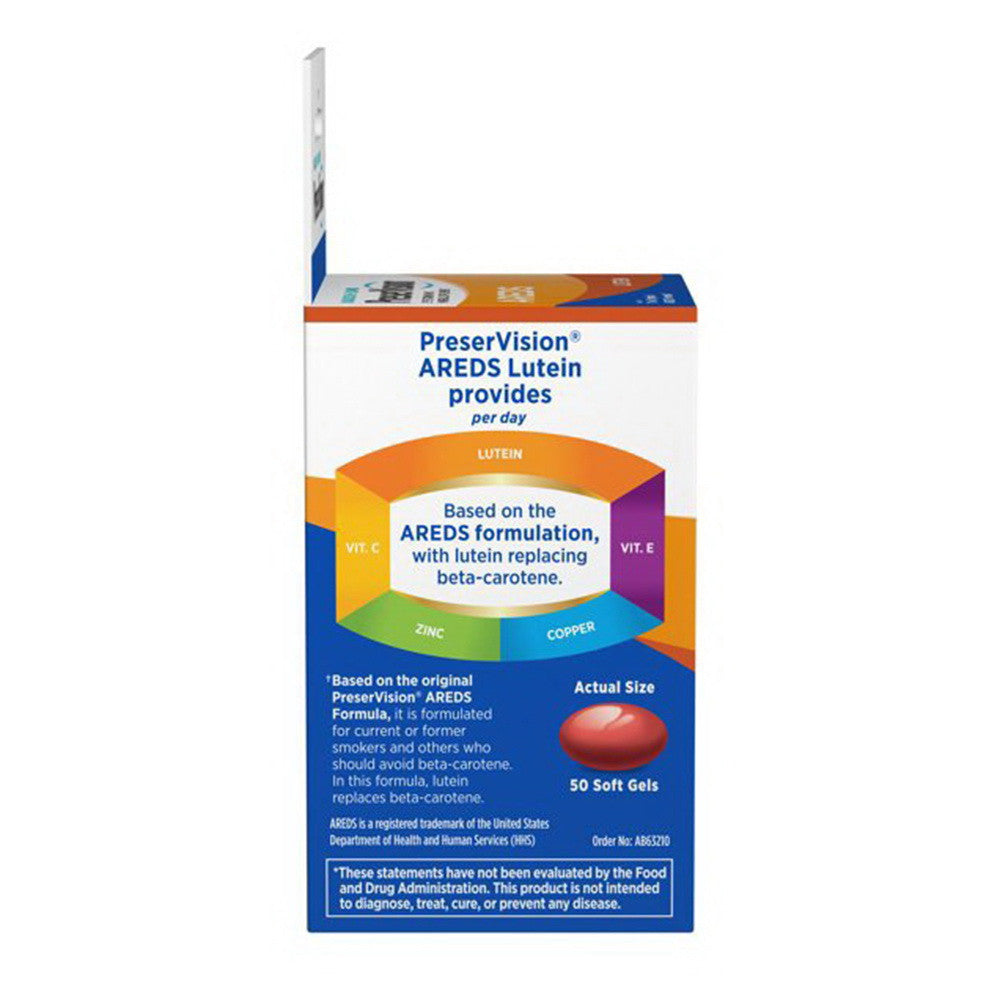 Bausch And Lomb Preservision Eye Vitamin And Mineral Supplements Lutein Softgels - 50 Ea