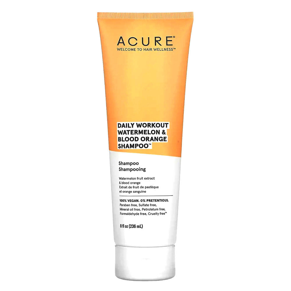 Acure Daily Workout Watermelon and Blood Orange Shampoo, 8 Oz
