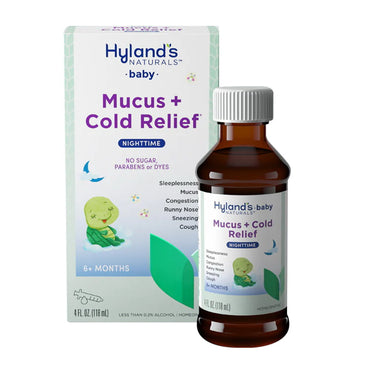 Hylands Baby Nighttime Mucus + Cold Relief Syrup, 4 Oz