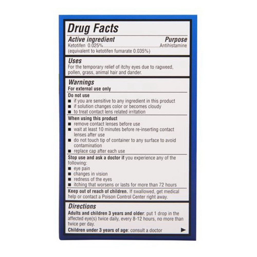 Bausch & Lomb Alaway Itch Relief Original Prescription Strength Eye Drops, 0.34 Oz/2 Ea
