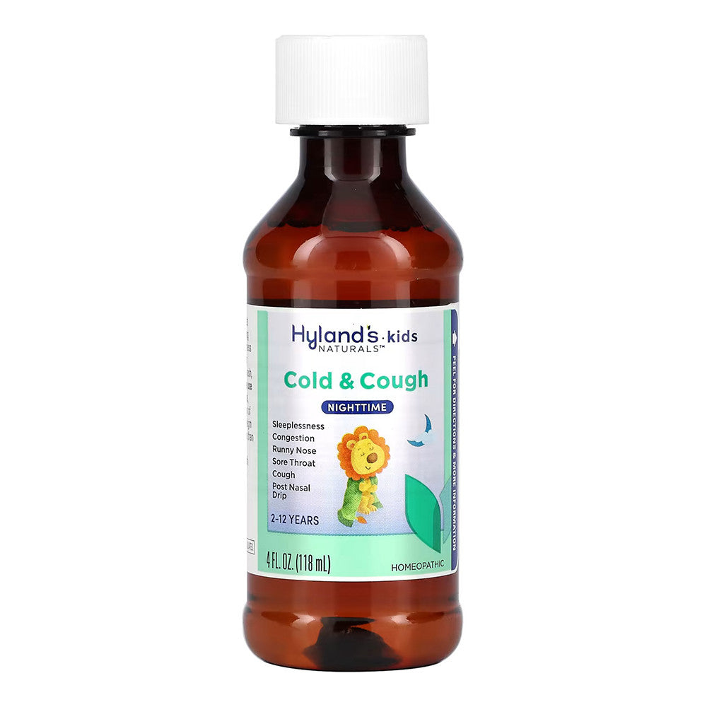 Hyland s Naturals Kids Cold & Cough Nighttime Relief Liquid, 4 Oz