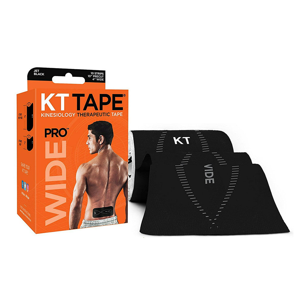 KT Tape Pro Wide Synthetic Kinesiology Tape Roll 10 Precut 10 Inch I Strips, 1 Ea
