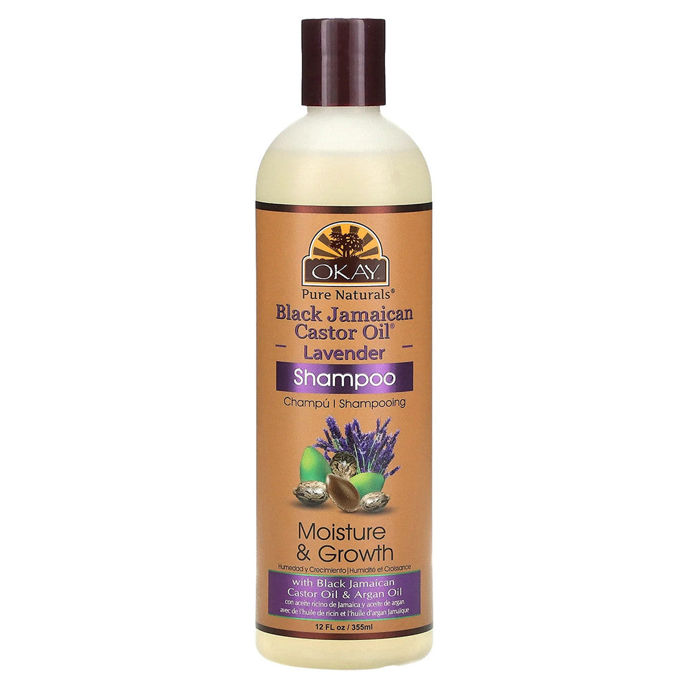Okay Pure Naturals Black Jamaican Castor Oil Lavender Shampoo,12 Oz