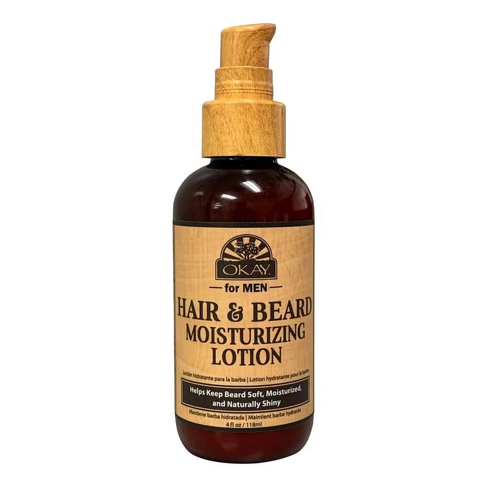 Okay Beard and Hair Moisturizing Lotion for Men with Shea Butter 4Oz (118ml)