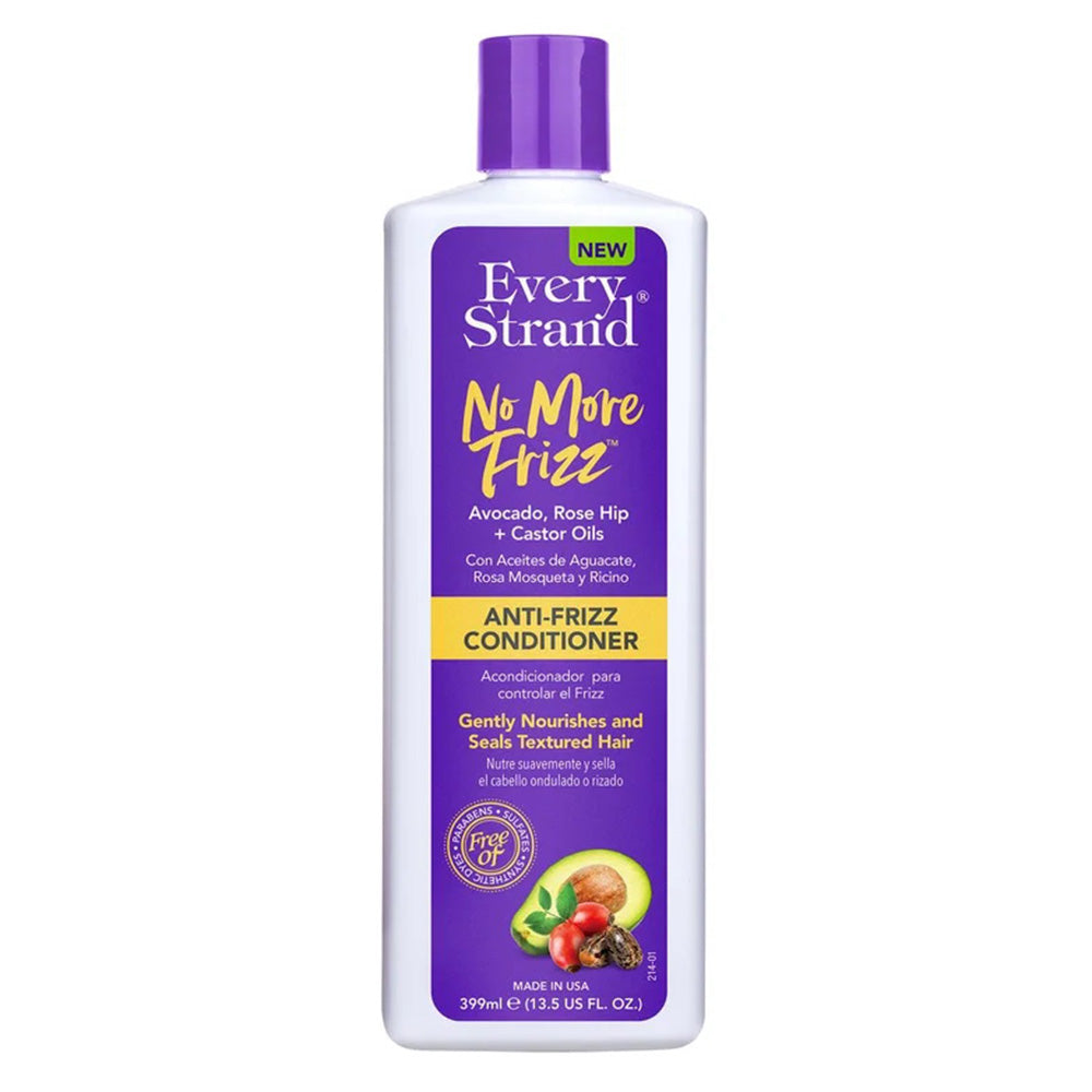 Every Strand No More Frizz Hair Conditioner with Avocado Rose Hip and Castor Oils 13.5Oz (399ml)