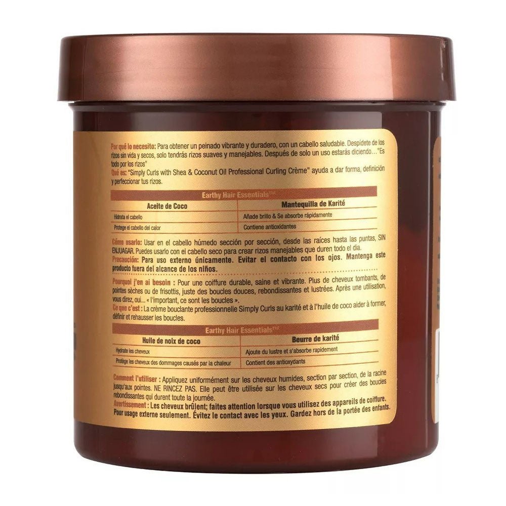 Every Strand Simply Curls Coconut Oil And Shea Butter Curling Cream, 15 Oz