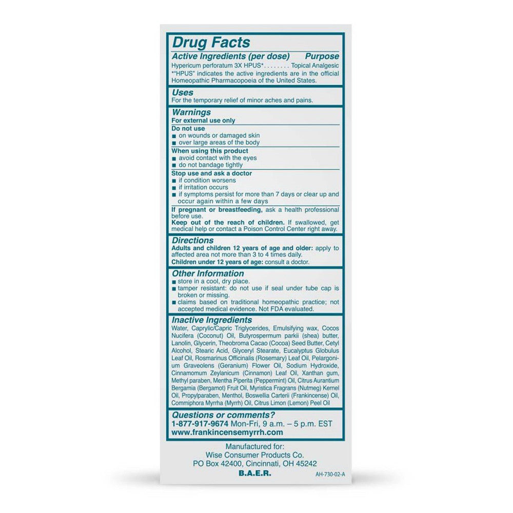 Frankincense and Myrrh Arthritis Pain Therapy Lotion for Joints, 3 Oz
