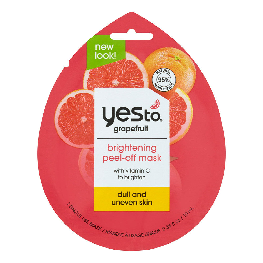 Yes To Grapefruit Brightening Peel Off Mask, 0.33 Oz