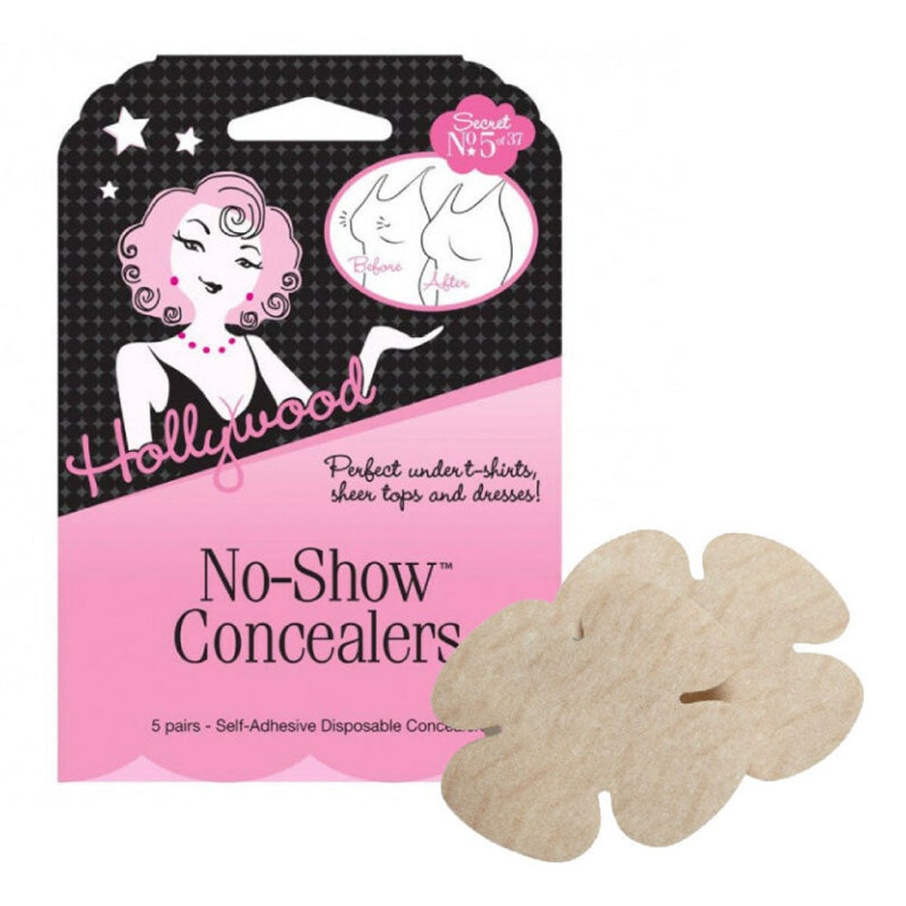 Hollywood Fashion Secrets Tape No Shows Disposable Self Adhesive Nipple Concealers, Nude 5 Pairs, 1 Ea