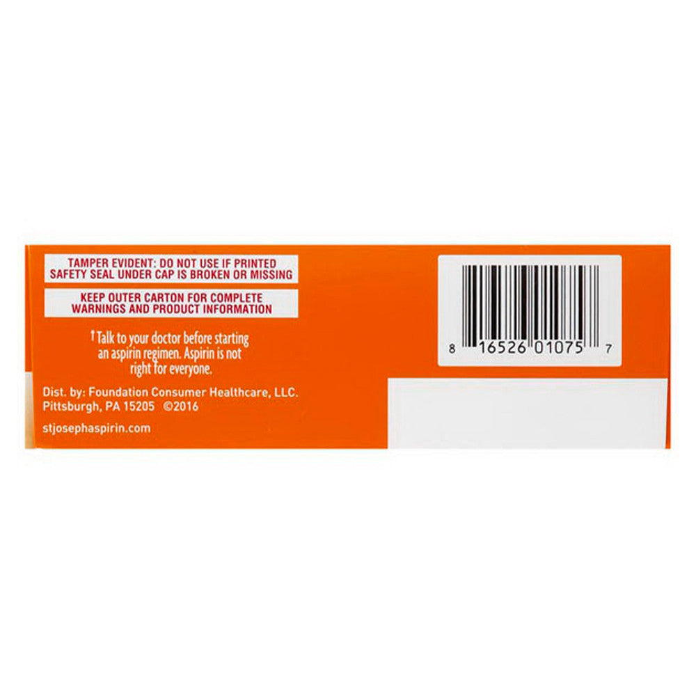 St.Joseph Aspirin Low Dose 81 Mg Chewable Tablets, Orange Flavor, 108 Ea