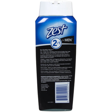 Zest For Men 2 in 1 Fresh Blast Hair & Body Wash, 18 Oz