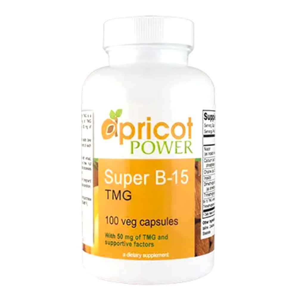 Apricot Power Super B 15 TMG Capsules for Energy and Oxygen Support 100Ea