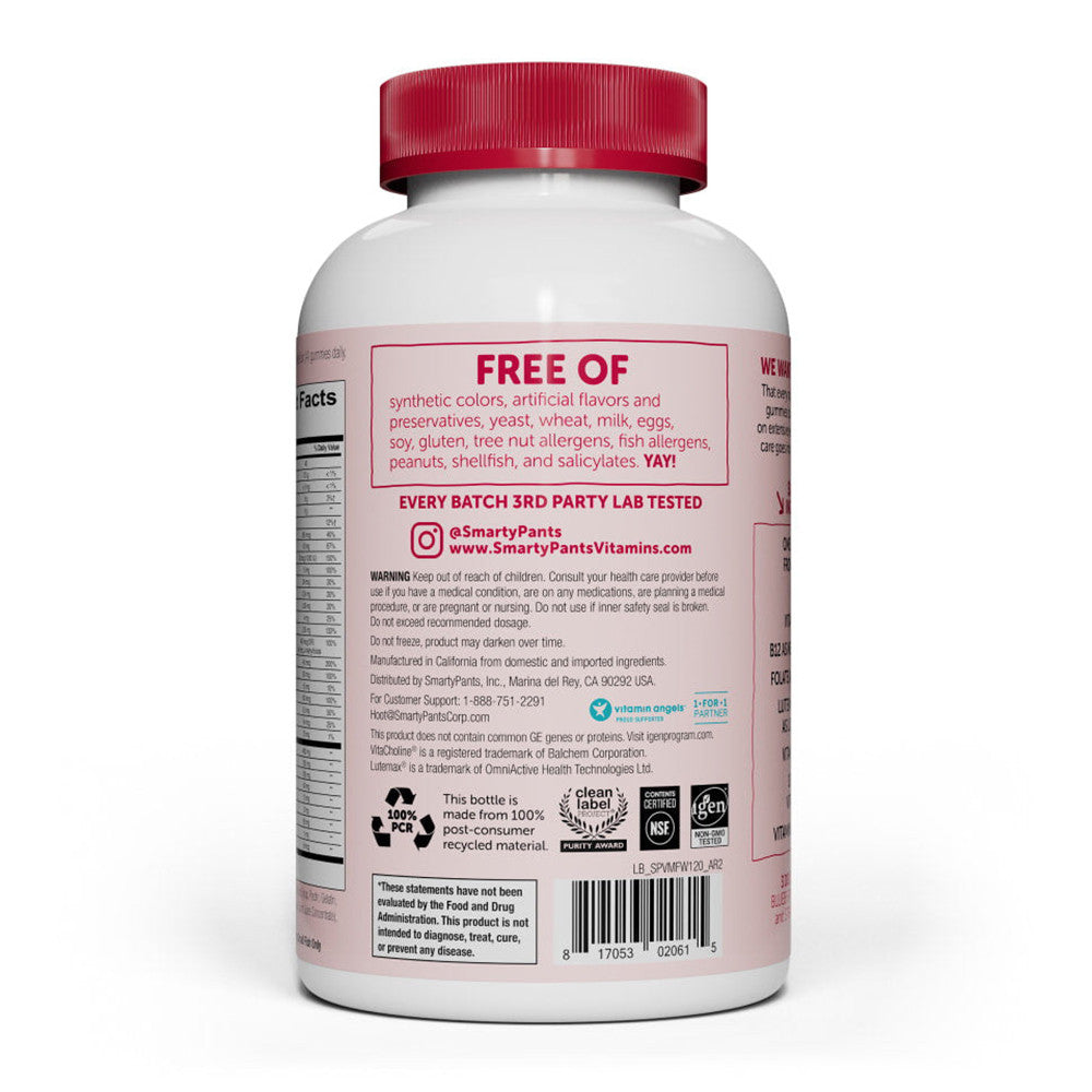 SmartyPants Masters Complete Vitamins Supplement Gummies for Womens 50 Plus, 120 Ea