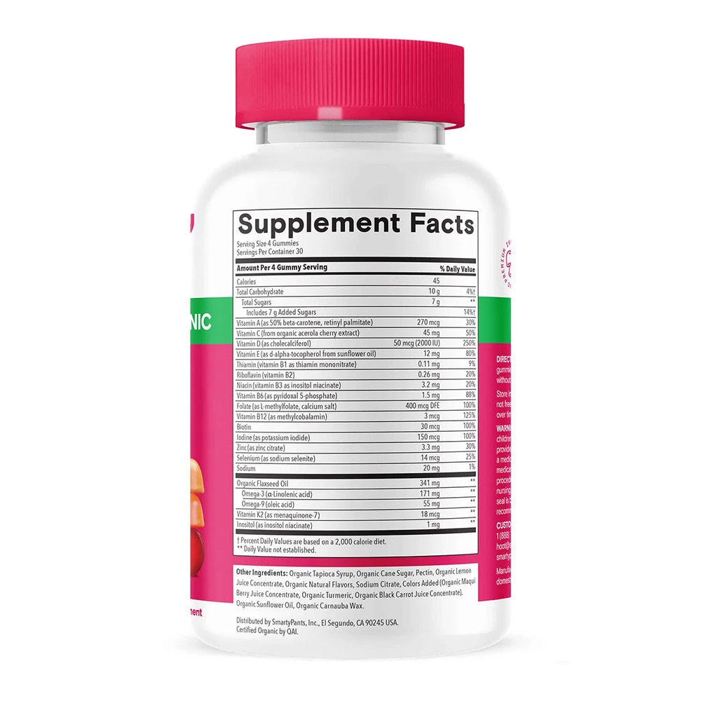 SmartyPants, Organic Womens Multivitamin & Omega Gummies, 120 Ea