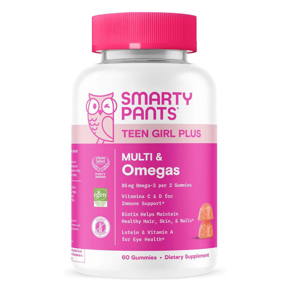 SmartyPants Teen Girl Plus Multivitamin and Omegas Dietary Supplement Gummies 60Ea
