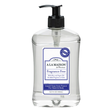 A La Maison Fragrance Free Liquid Soap from France for Hand and Body 16.9Oz (500ml)