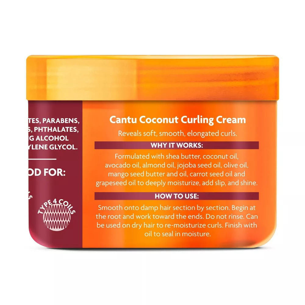 Cantu Shea Butter For Natural Hair Coconut Curling Cream, 12 Oz
