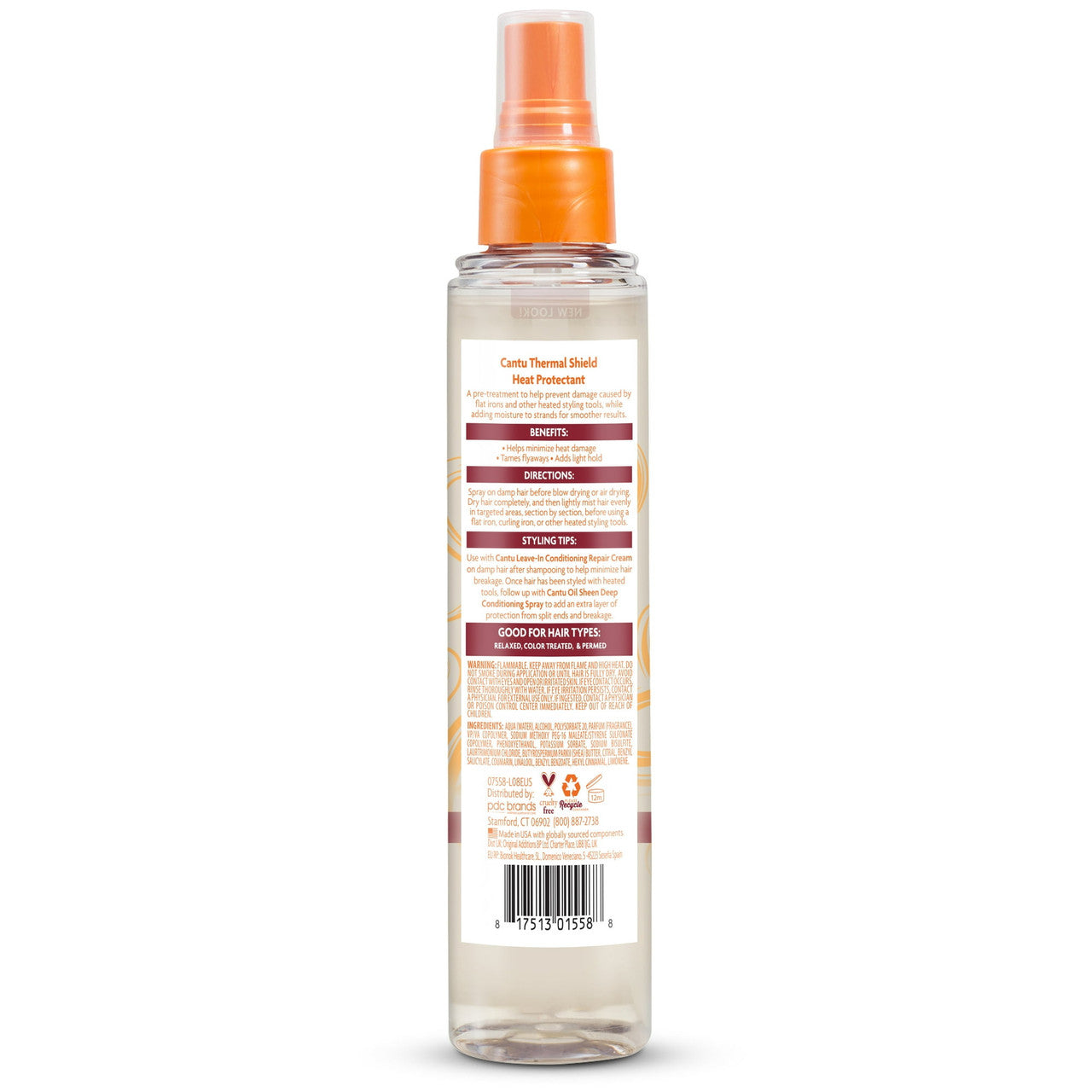 Cantu Shea Butter Thermal Shield Heat Protectant Spray for Hair, 5.1 Oz