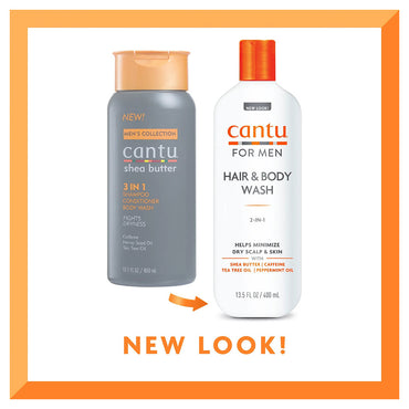 Cantu Mens Collection 3 in 1 Shampoo, Conditioner and Body Wash, 13.5 Oz