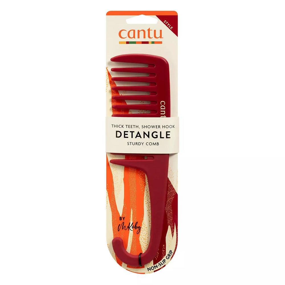 Cantu Sturdy Detangle Comb for Gentle Knot Removal and Hair Care 1Ea