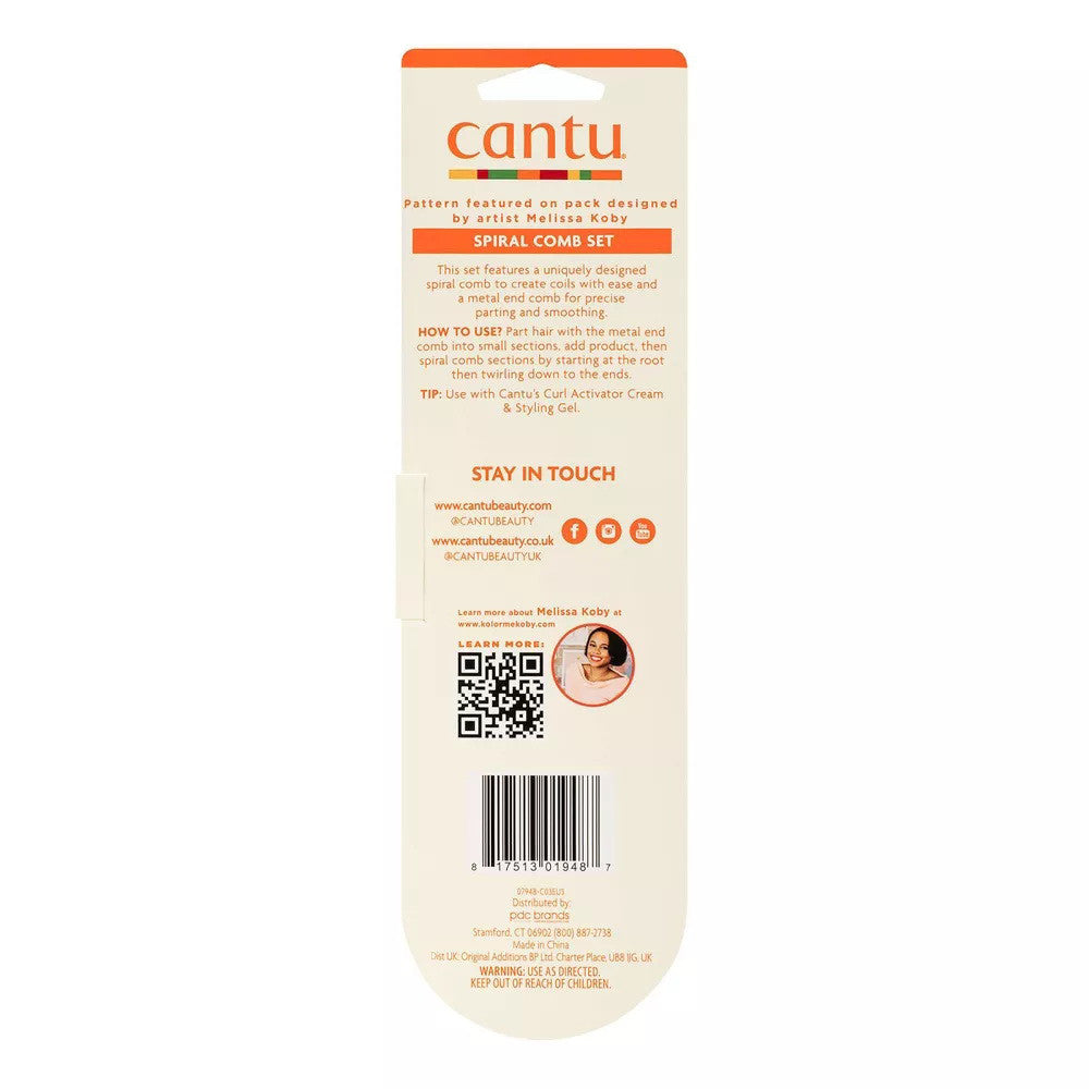 Cantu Style Part And Twist Comb Set, 2 Ea