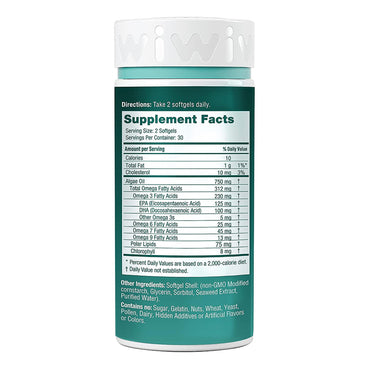 Iwi Life Omega 3 Mini Softgels for Heart, Brain, Joints and Eyes Support, 60 Ea