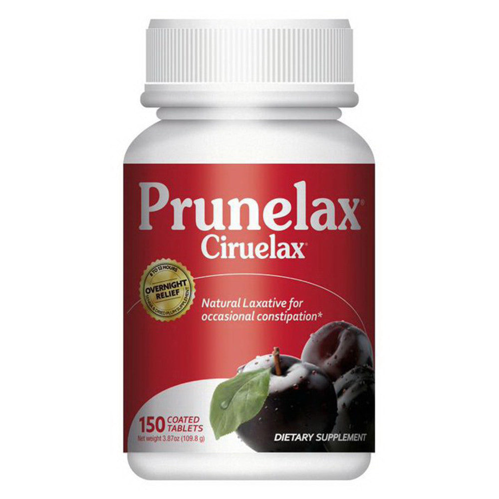 Prunelax Ciruelax Natural Laxative for Occasional Constipation Supplement Coated Tablets, 150 Ea