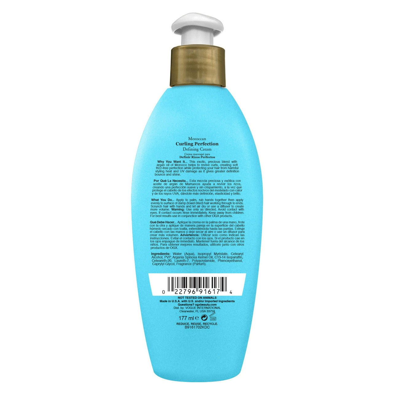 OGX Moroccan Curling Perfection Defining Hair Cream, 6 Oz