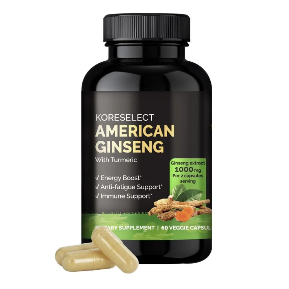 Jung Kwan Jang Koreselect American Ginseng Energy Capsules with Turmaric 60Ea