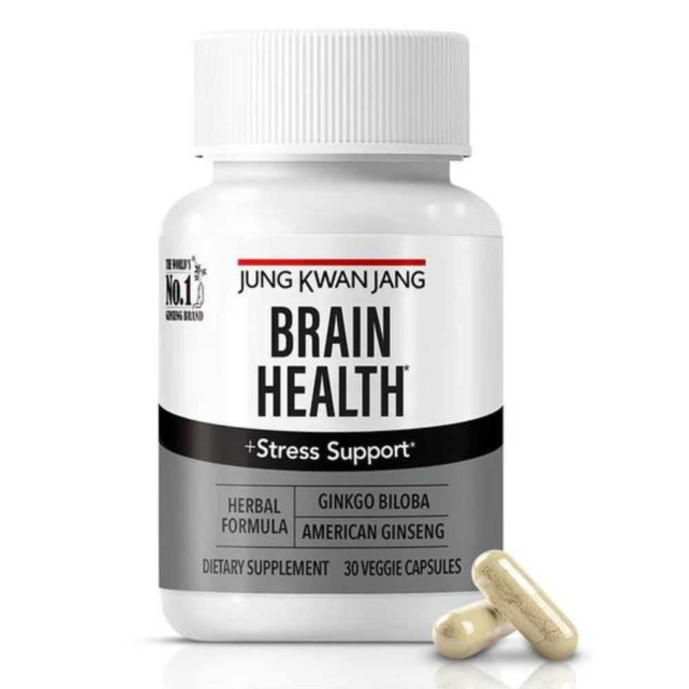 Jung Kwan Jang Brain Health Stress Support Herbal Formula Capsules 30Ea