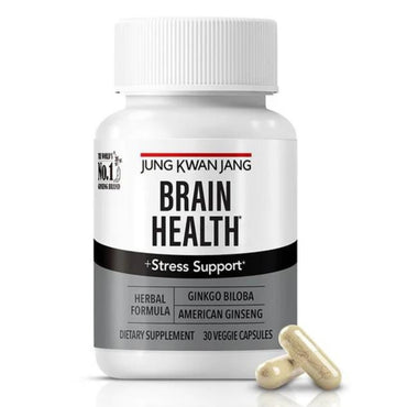 Jung Kwan Jang Brain Health Stress Support Herbal Formula Capsules 30Ea