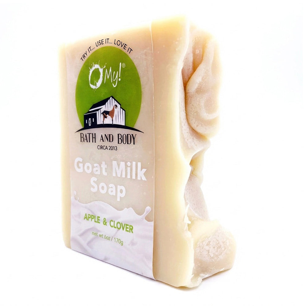 O My! Bath and Body Goat Milk Soap Bar Apple and Clover 6Oz (170g)