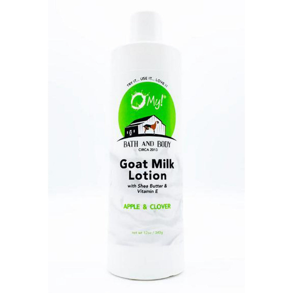 O My Bath and Body Goat Milk Lotion Apple and Cover with Shea Butter Help Exfoliate and Nourish Revealing Skin Soft 12Oz (340g)