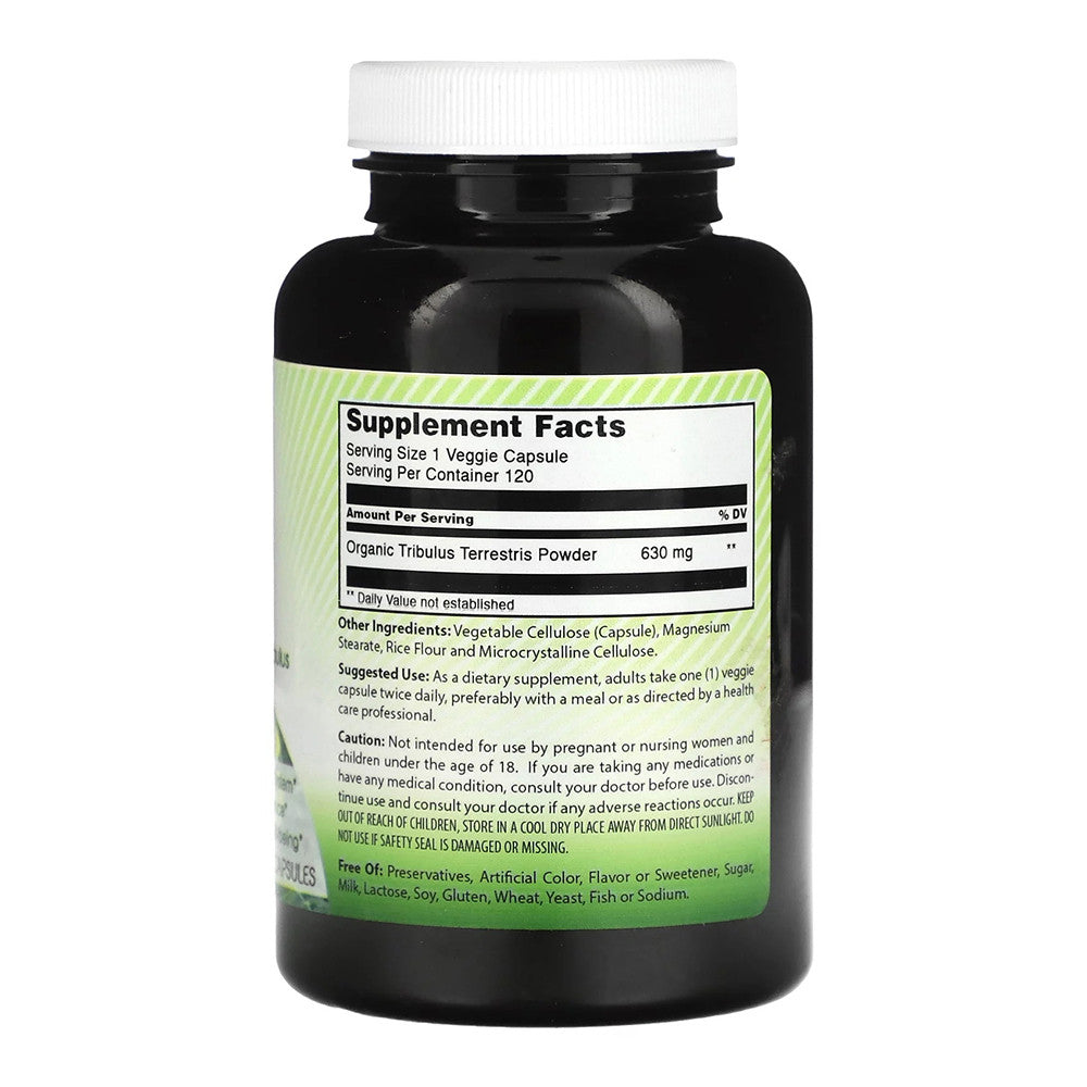 Amazing India Organic Tribulus 630 mg Capsules for Mens Reproductive Health, 120 Ea