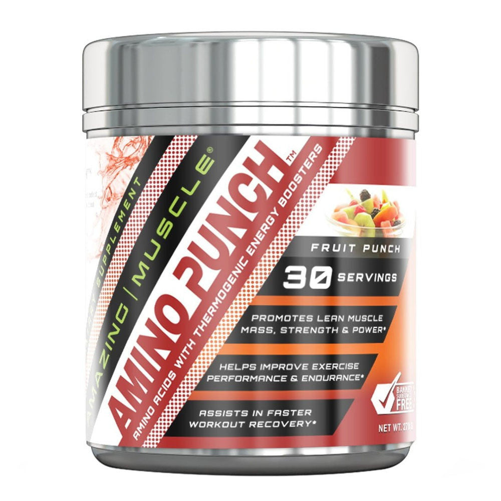 Amazing Nutrition Amazing Muscle Amino Punch 5500 Mg, Fruit Punch, 30 Ea