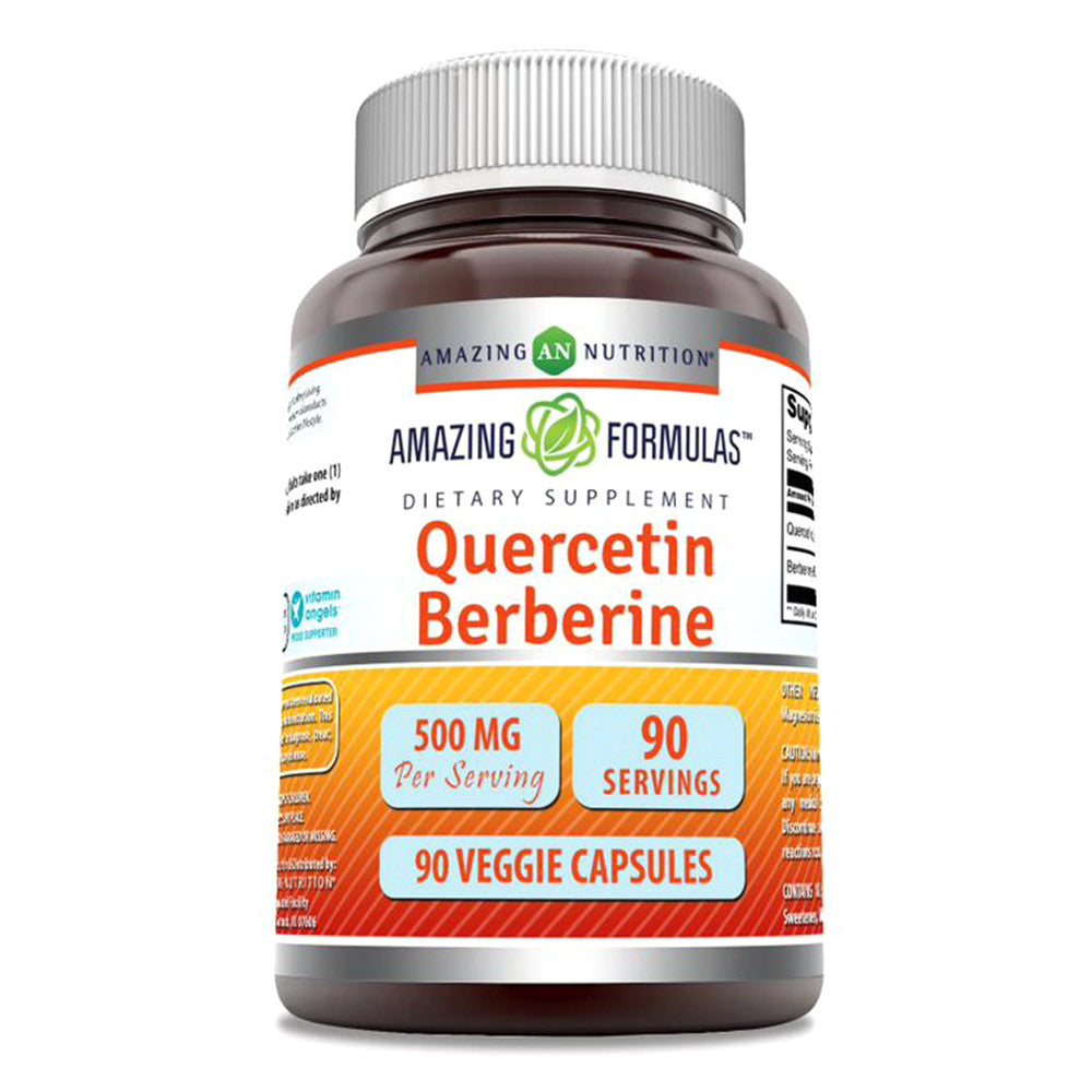 Amazing Formulas Quercetin Berberine 500 mg Veggie Capsules, 90 Ea