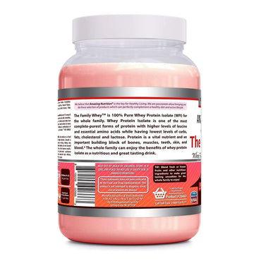 Amazing Nutrition Formulas The Family Whey Protein Powder, Strawberry, 2 Lb