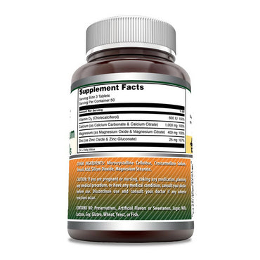 Amazing Nutrition Amazing Formulas Calcium Magnesium Zinc And Vitamin D3 Tablets, 150 Ea