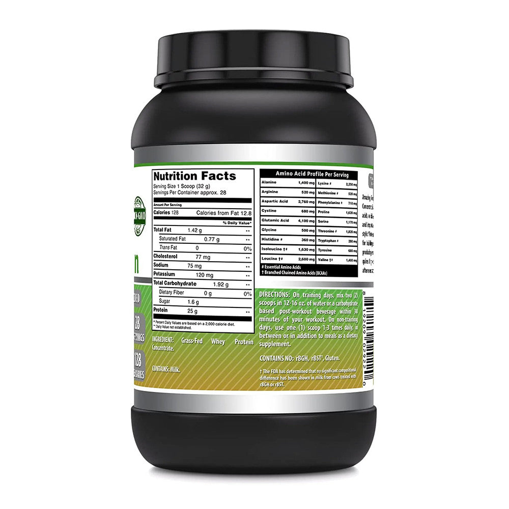 Amazing Nutrition Formulas Grass FED Whey Protein Powder for Muscle Growth, 2 Lb