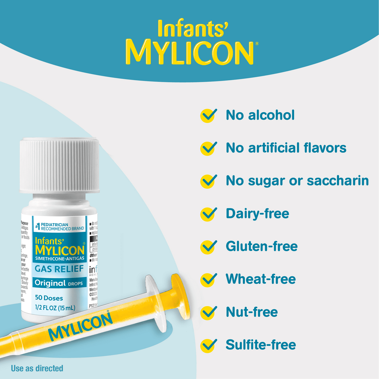 Mylicon Infant Drops Anti Gas Relief Original Formula For Babys, 0.5 Oz
