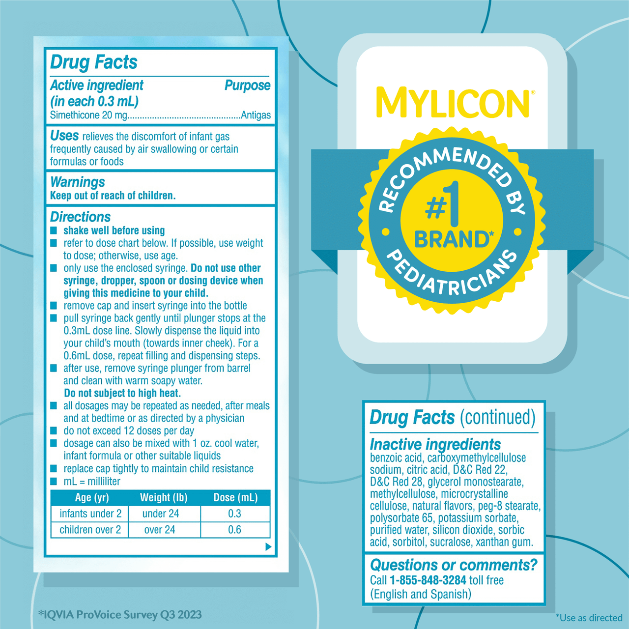 Mylicon Infant Drops Anti Gas Relief Original Formula For Babys, 0.5 Oz