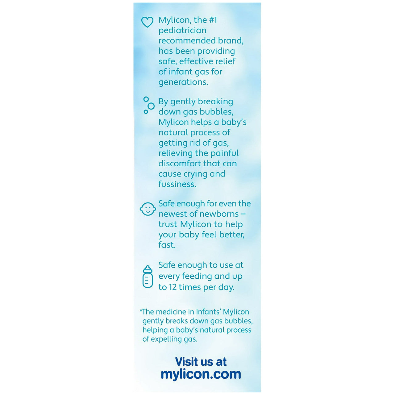 Mylicon Infant Drops Anti Gas Relief Original Formula For Babys, 0.5 Oz